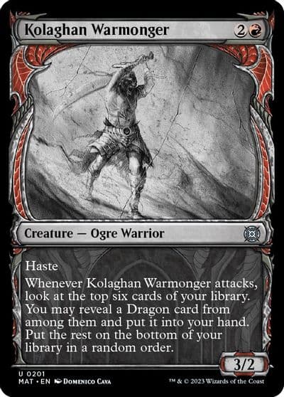 Kolaghan Warmonger Halo Foil March of the Machine: The Aftermath Magic card