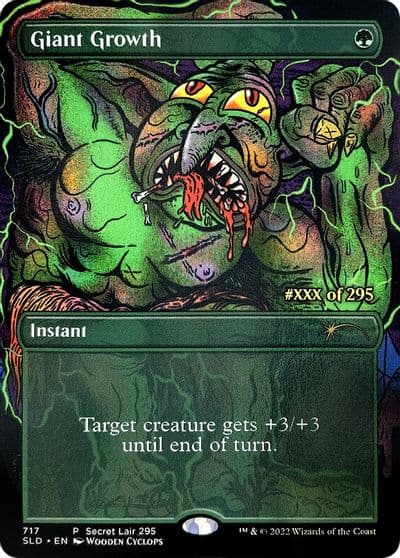 Giant Growth Serial Numbered Secret Lair Drop Series Magic card