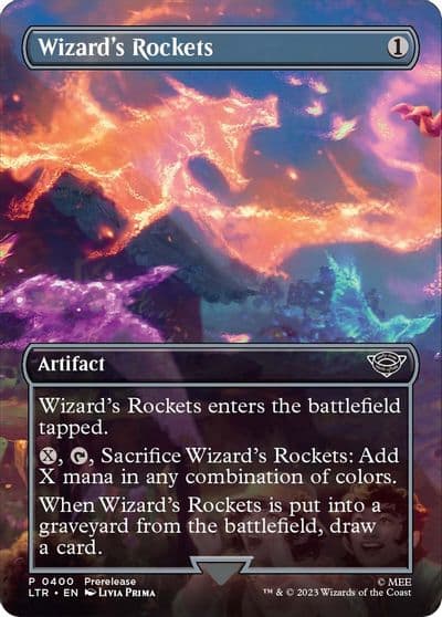 Wizards Rockets Borderless Universes Beyond: The Lord of the Rings: Tales of Middle-earth Magic card