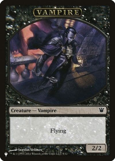 Vampire Zombie Double sided Token The List Reprints Magic card