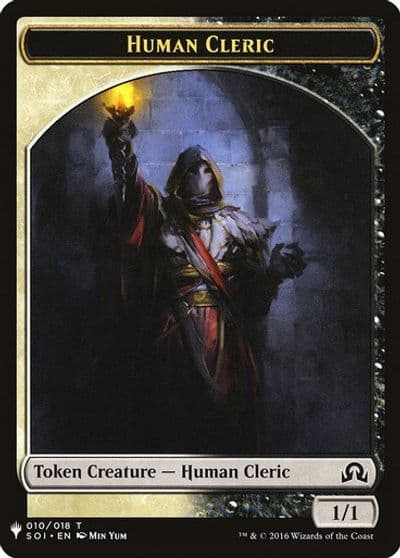 Human Cleric Emblem Arlinn Embraced by the Moon Double Sided Token The List Reprints Magic card