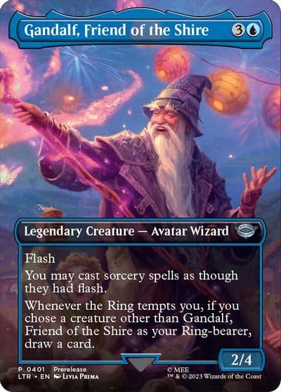 Gandalf Friend of the Shire Borderless Universes Beyond: The Lord of the Rings: Tales of Middle-earth Magic card