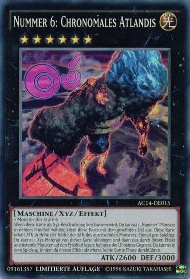 Number 6 Chronomaly Atlandis German Nummer 6 Chronomales Atlandis Advent Calendar 2014 (Adventskalender ZEXAL-Edition) Yu-Gi-Oh! card