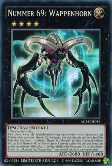 Number 69 Heraldry Crest German Nummer 69 Wappenhorn Advent Calendar 2014 (Adventskalender ZEXAL-Edition) Yu-Gi-Oh! card