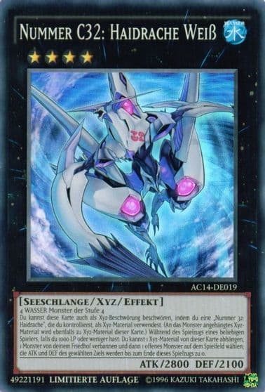 Number C32 Shark Drake Veiss German Nummer C32 Haidrache Wei Advent Calendar 2014 (Adventskalender ZEXAL-Edition) Yu-Gi-Oh! card
