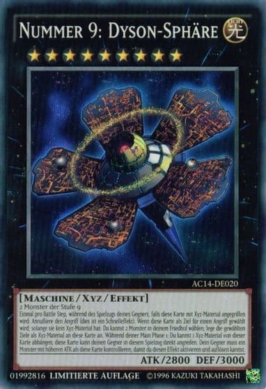 Number 9 Dyson Sphere German Nummer 9 Dyson Sphare Advent Calendar 2014 (Adventskalender ZEXAL-Edition) Yu-Gi-Oh! card