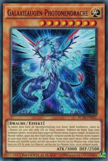 Galaxy Eyes Photon Dragon German Galaxieaugen Photonendrache Advent Calendar 2014 (Adventskalender ZEXAL-Edition) Yu-Gi-Oh! card