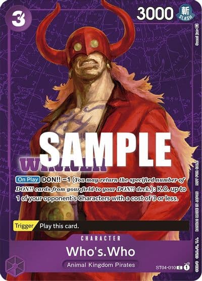 WhosWho Tournament Pack Vol 3 Winner One Piece Promotion Cards One Piece card