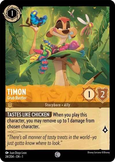 Timon Grub Rustler The First Chapter Lorcana card