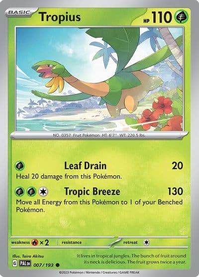 Tropius SV02: Paldea Evolved Pokemon card