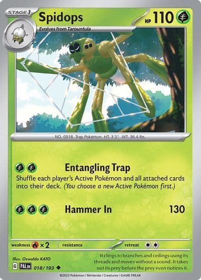 Spidops SV02: Paldea Evolved Pokemon card