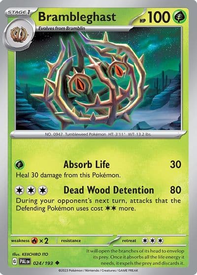 Brambleghast SV02: Paldea Evolved Pokemon card