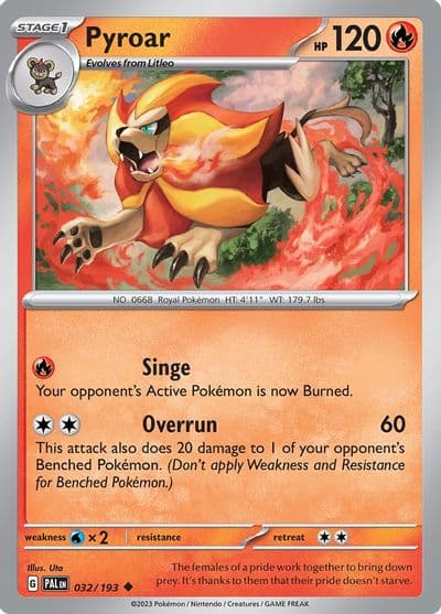 Pyroar SV02: Paldea Evolved Pokemon card