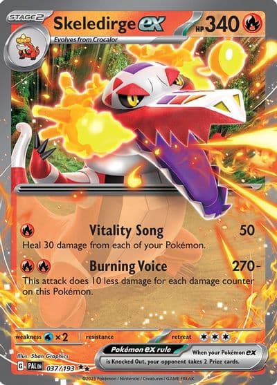Skeledirge ex SV02: Paldea Evolved Pokemon card