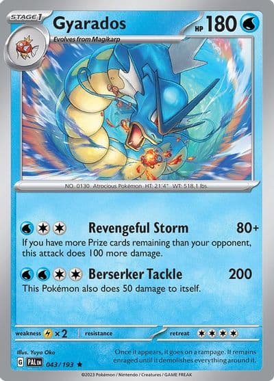 Gyarados SV02: Paldea Evolved Pokemon card