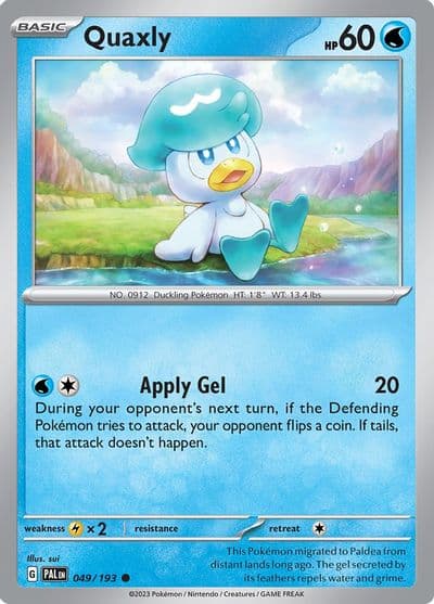 Quaxly SV02: Paldea Evolved Pokemon card