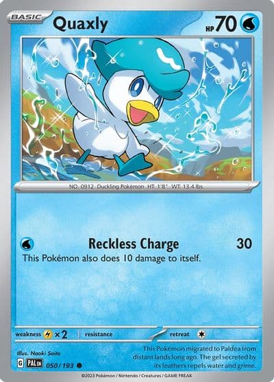 Quaxly SV02: Paldea Evolved Pokemon card