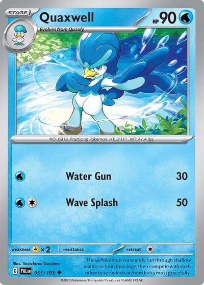 Quaxwell SV02: Paldea Evolved Pokemon card
