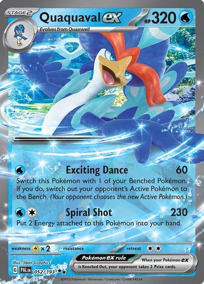 Quaquaval ex SV02: Paldea Evolved Pokemon card