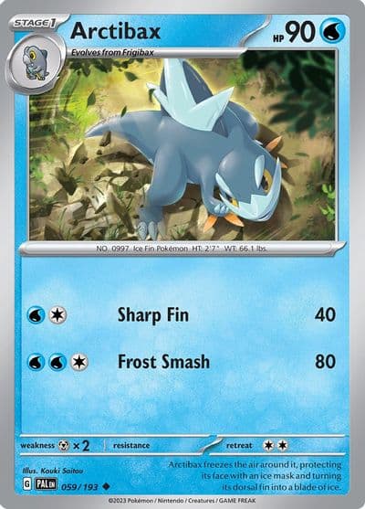 Arctibax SV02: Paldea Evolved Pokemon card