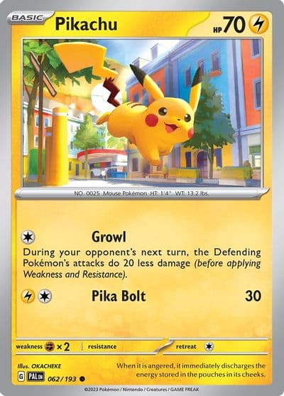 Pikachu SV02: Paldea Evolved Pokemon card