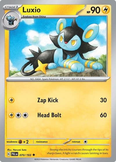 Luxio SV02: Paldea Evolved Pokemon card