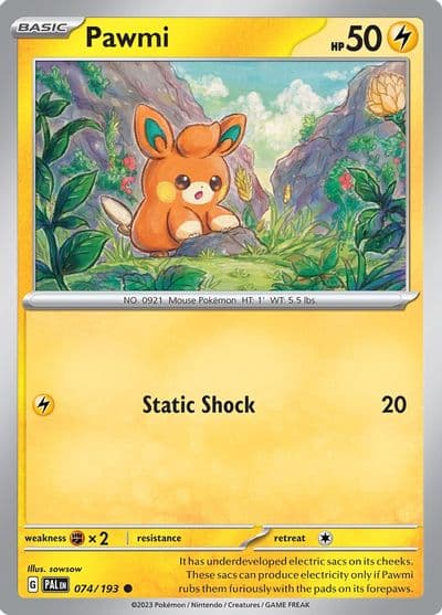 Pawmi SV02: Paldea Evolved Pokemon card