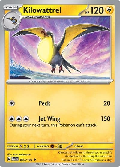 Kilowattrel SV02: Paldea Evolved Pokemon card