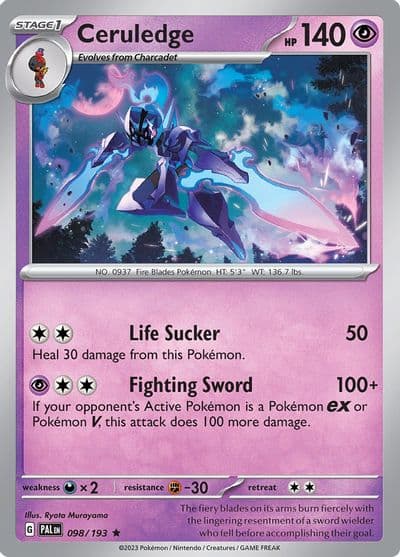 Ceruledge SV02: Paldea Evolved Pokemon card
