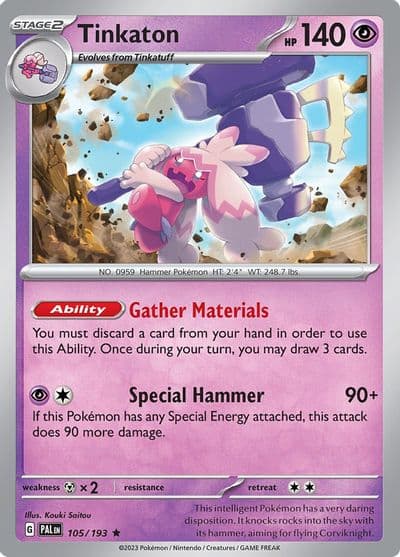 Tinkaton SV02: Paldea Evolved Pokemon card