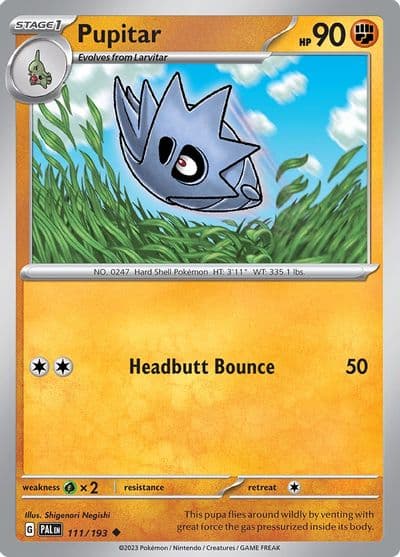 Pupitar SV02: Paldea Evolved Pokemon card