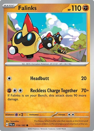 Falinks SV02: Paldea Evolved Pokemon card