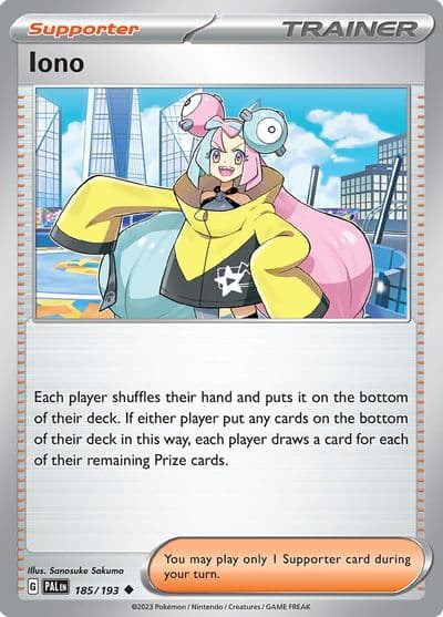 Iono SV02: Paldea Evolved Pokemon card
