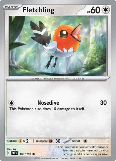 Fletchling SV02: Paldea Evolved Pokemon card