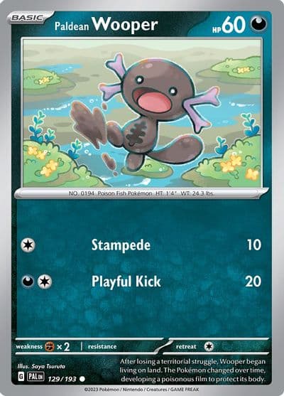 Paldean Wooper SV02: Paldea Evolved Pokemon card