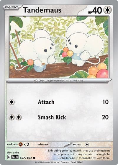 Tandemaus SV02: Paldea Evolved Pokemon card