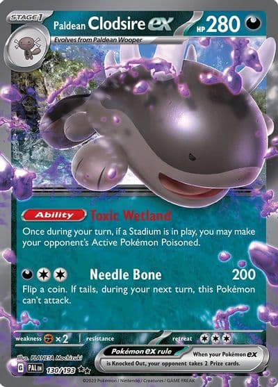 Paldean Clodsire ex SV02: Paldea Evolved Pokemon card