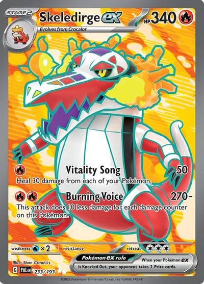 Skeledirge ex SV02: Paldea Evolved Pokemon card