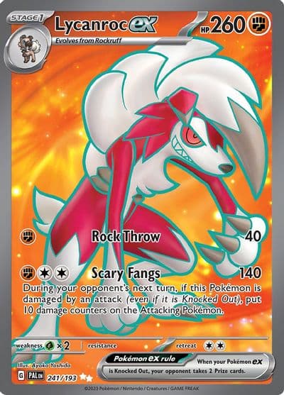 Lycanroc ex SV02: Paldea Evolved Pokemon card