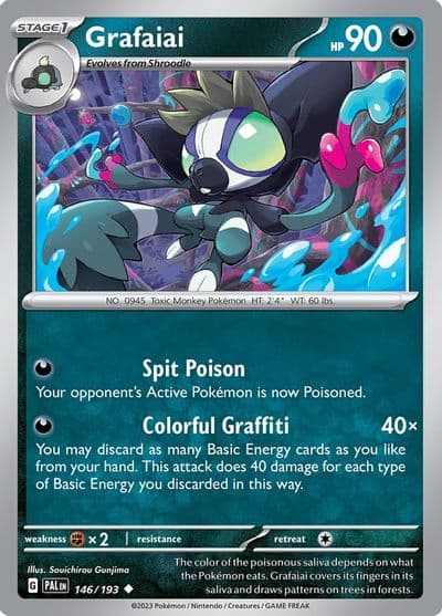 Grafaiai SV02: Paldea Evolved Pokemon card