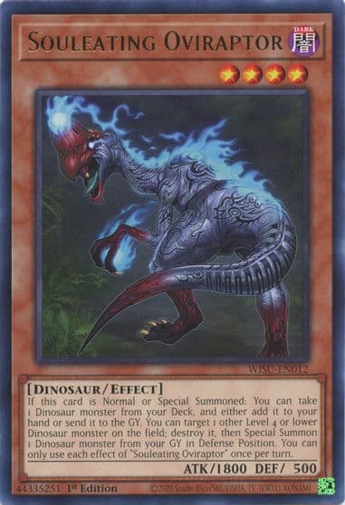 Souleating Oviraptor Wild Survivors Yu-Gi-Oh! card