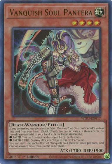 Vanquish Soul Pantera Wild Survivors Yu-Gi-Oh! card