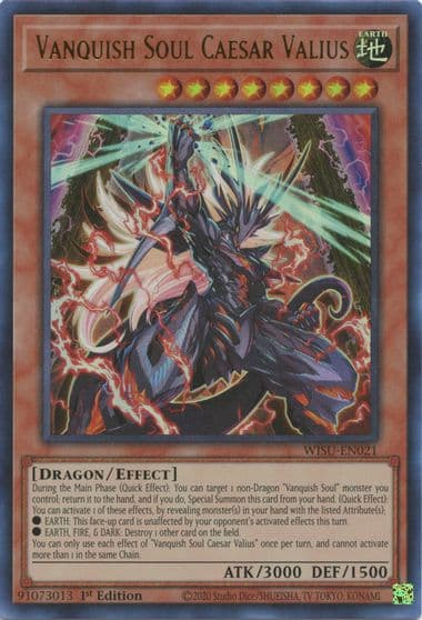 Vanquish Soul Caesar Valius Wild Survivors Yu-Gi-Oh! card