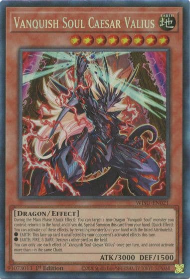 Vanquish Soul Caesar Valius CR Wild Survivors Yu-Gi-Oh! card
