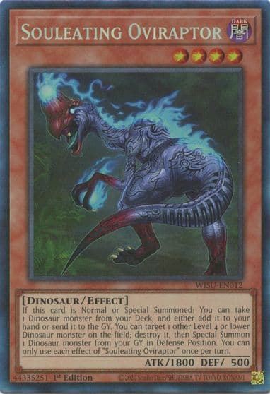 Souleating Oviraptor CR Wild Survivors Yu-Gi-Oh! card