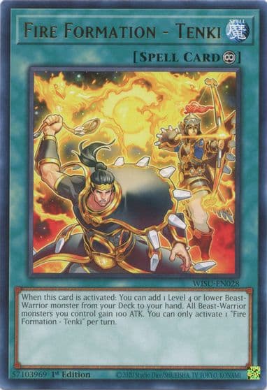 Fire Formation Tenki Wild Survivors Yu-Gi-Oh! card