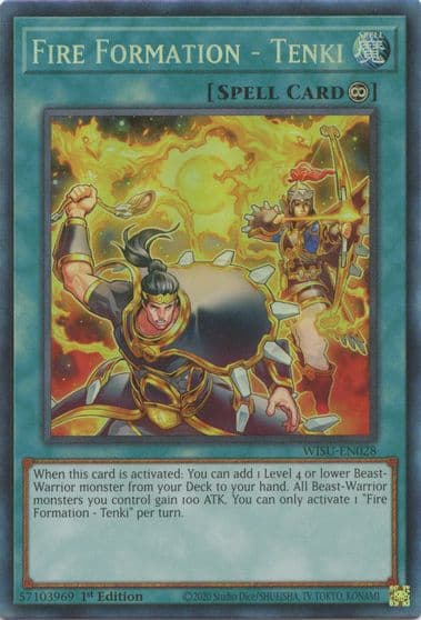 Fire Formation Tenki CR Wild Survivors Yu-Gi-Oh! card