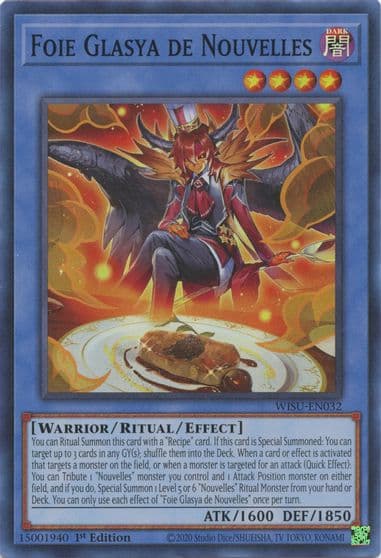 Foie Glasya de Nouvelles Wild Survivors Yu-Gi-Oh! card