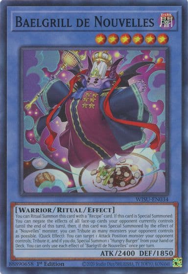 Baelgrill de Nouvelles Wild Survivors Yu-Gi-Oh! card