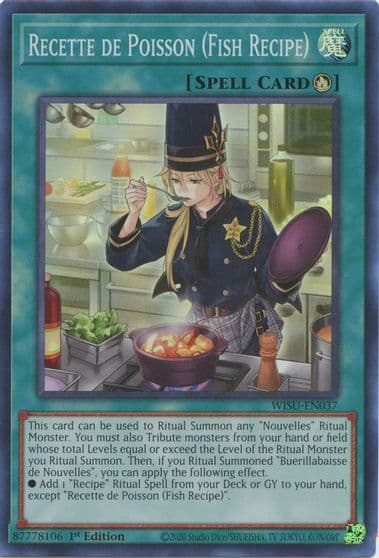 Recette de Poisson Fish Recipe Wild Survivors Yu-Gi-Oh! card